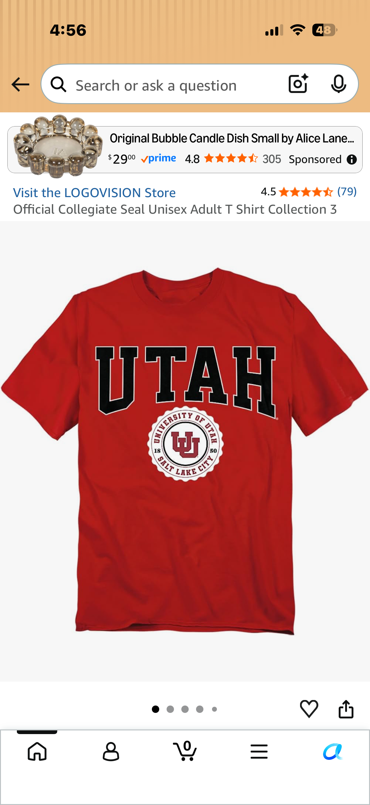 Official Collegiate Seal Unisex Adult T Shirt Collection 3 (Size Small)