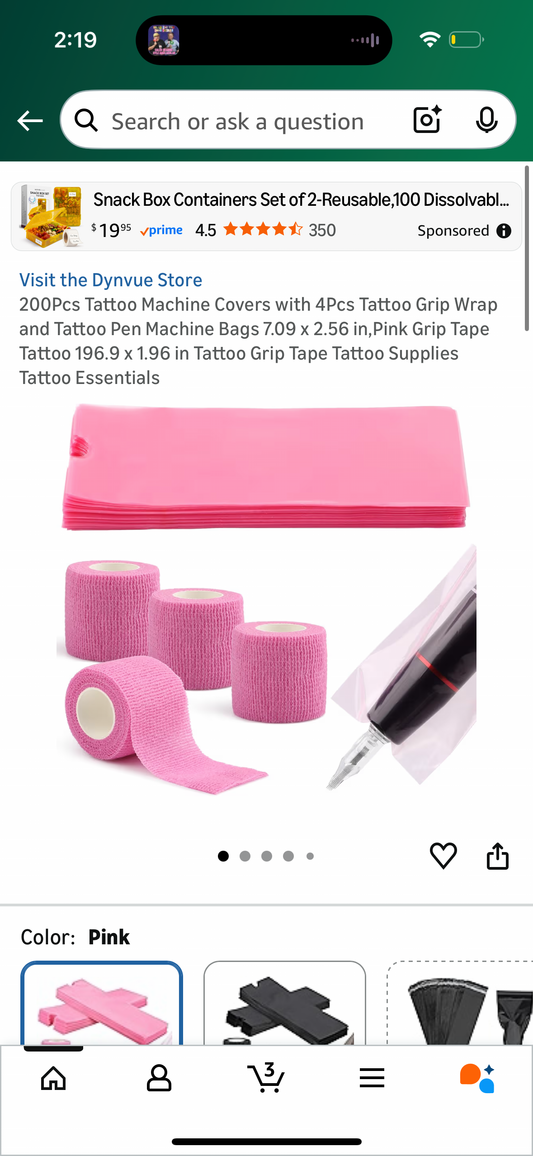 200Pcs Tattoo Machine Covers with 4Pcs Tattoo Grip Wrap and Tattoo Pen Machine Bags 7.09 x 2.56 in,Pink Grip Tape Tattoo 196.9 x 1.96 in Tattoo Grip Tape Tattoo Supplies Tattoo Essentials