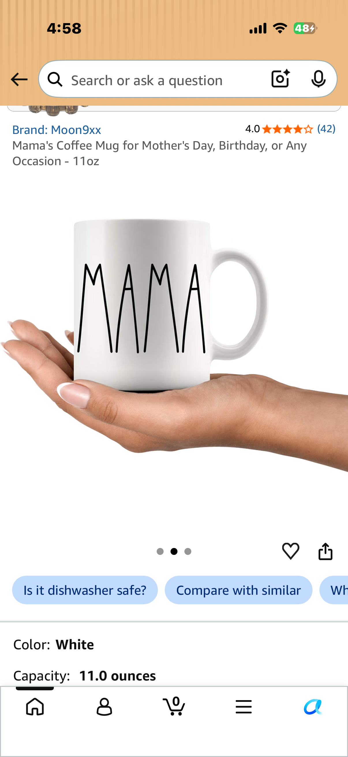 Mama's Coffee Mug for Mother's Day, Birthday, or Any Occasion - 11oz