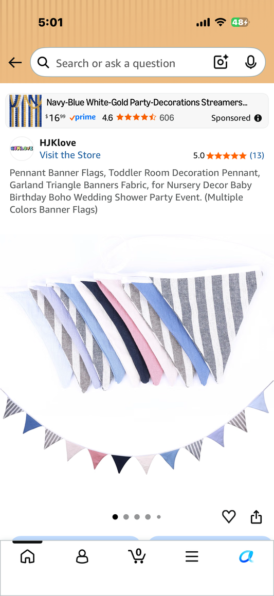 Pennant Banner Flags, Toddler Room Decoration Pennant, Garland Triangle Banners Fabric, for Nursery Decor Baby Birthday Boho Wedding Shower Party Event. (Multiple Colors Banner Flags