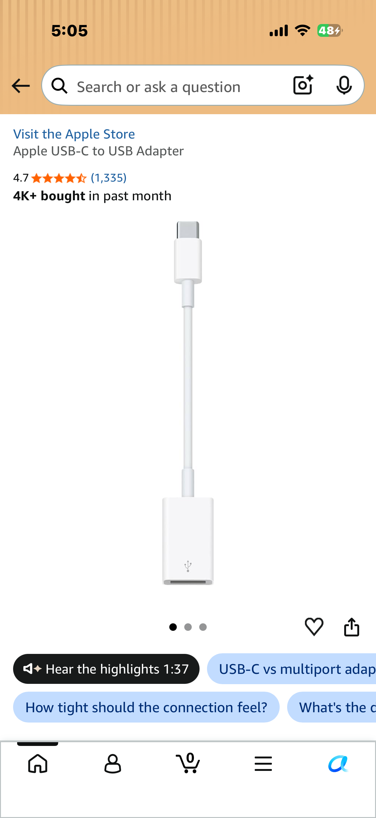 Apple USB-C to USB Adapter