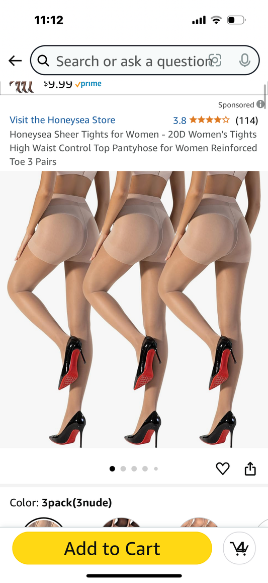 ‼️2 for $3‼️ Sheer Tights for Women -3-Pack, Medium