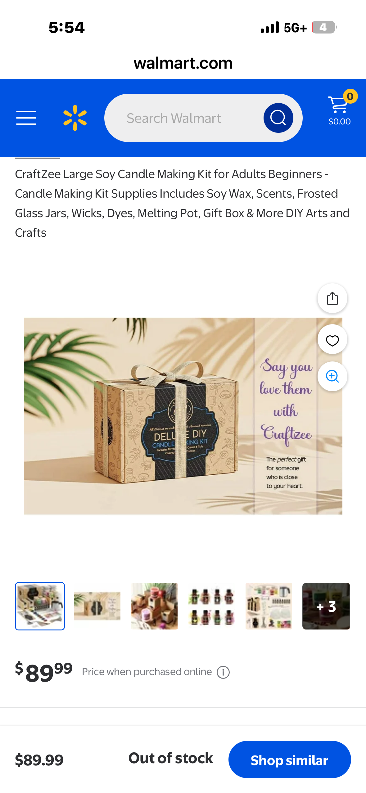 CraftZee Large Soy Candle Making Kit - Candle Making Kit and Supplies, Includes Soy Wax, Scents, Frosted Glass Jars, Wicks, Dyes, Melting Pot, Gift Box & More