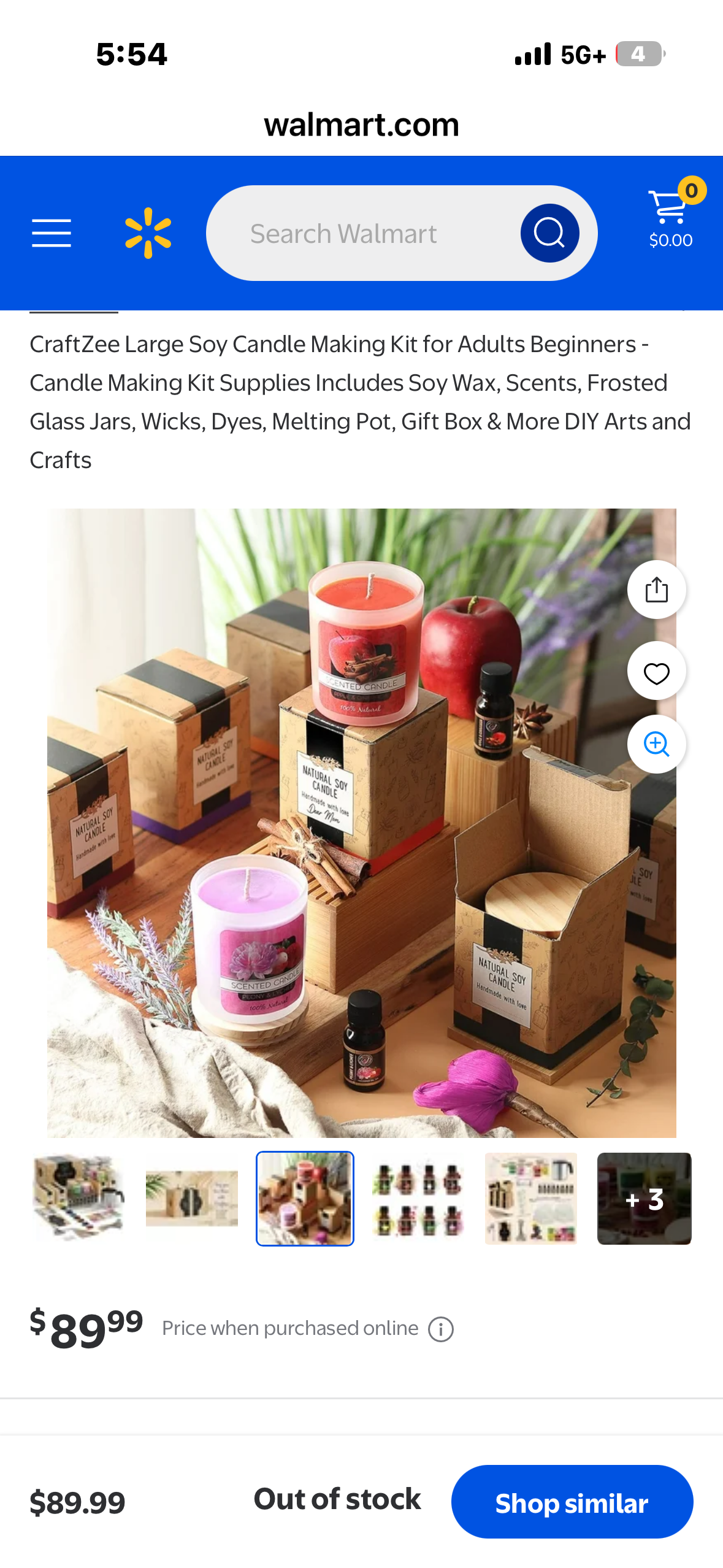 CraftZee Large Soy Candle Making Kit - Candle Making Kit and Supplies, Includes Soy Wax, Scents, Frosted Glass Jars, Wicks, Dyes, Melting Pot, Gift Box & More