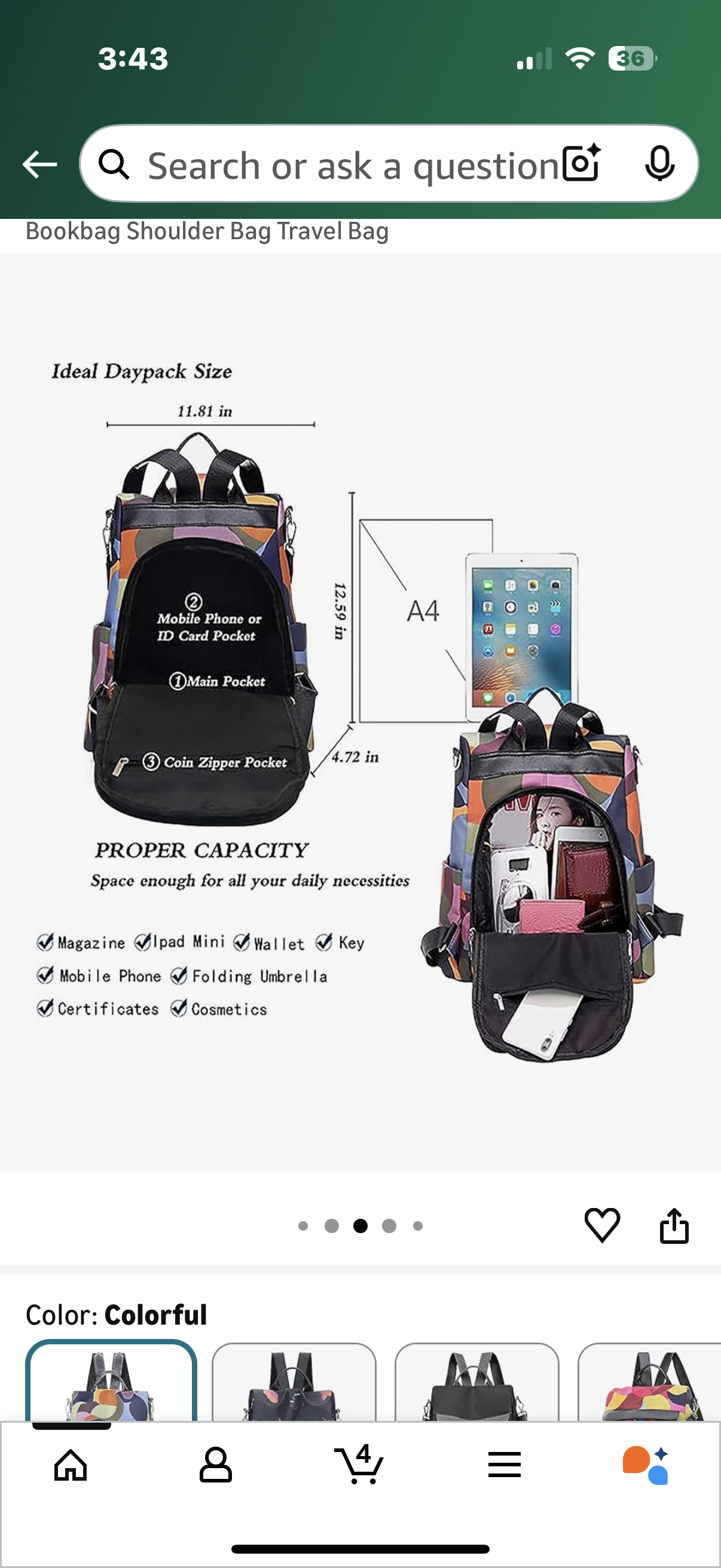 Backpack Purse for Women Anti-theft Bag Waterproof Small Nylon Lightweight Backpack College Bookbag Shoulder Bag Travel Bag