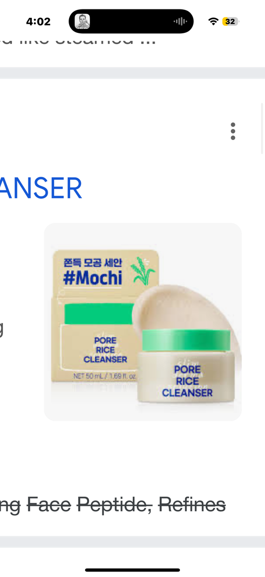 Lab.it Pore Rice Cleanser (50g/1.69 oz) | Mochi Facial Cleanser & Foaming Face Wash for Sensitive & Oily Skin, Deep Cleansing Pore Cleanser with Rice Peptide, Refines Skin Texture, Radiant Skin, Vegan