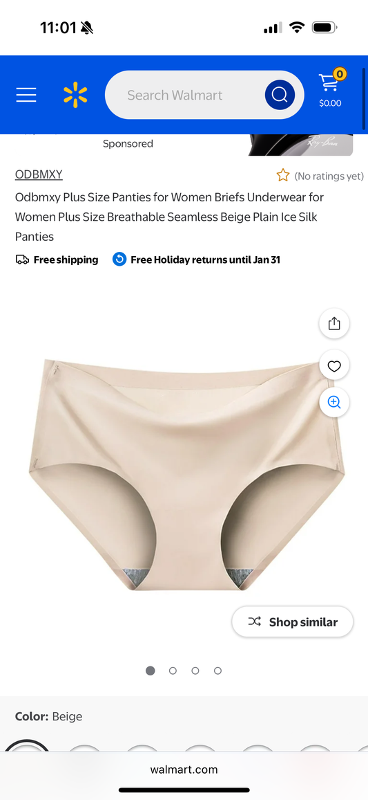 Comfortable briefs for women Middle Waisted Briefs Silky Stretch No Show Breathable Full Coverage Ladies Panties (Size 3X)