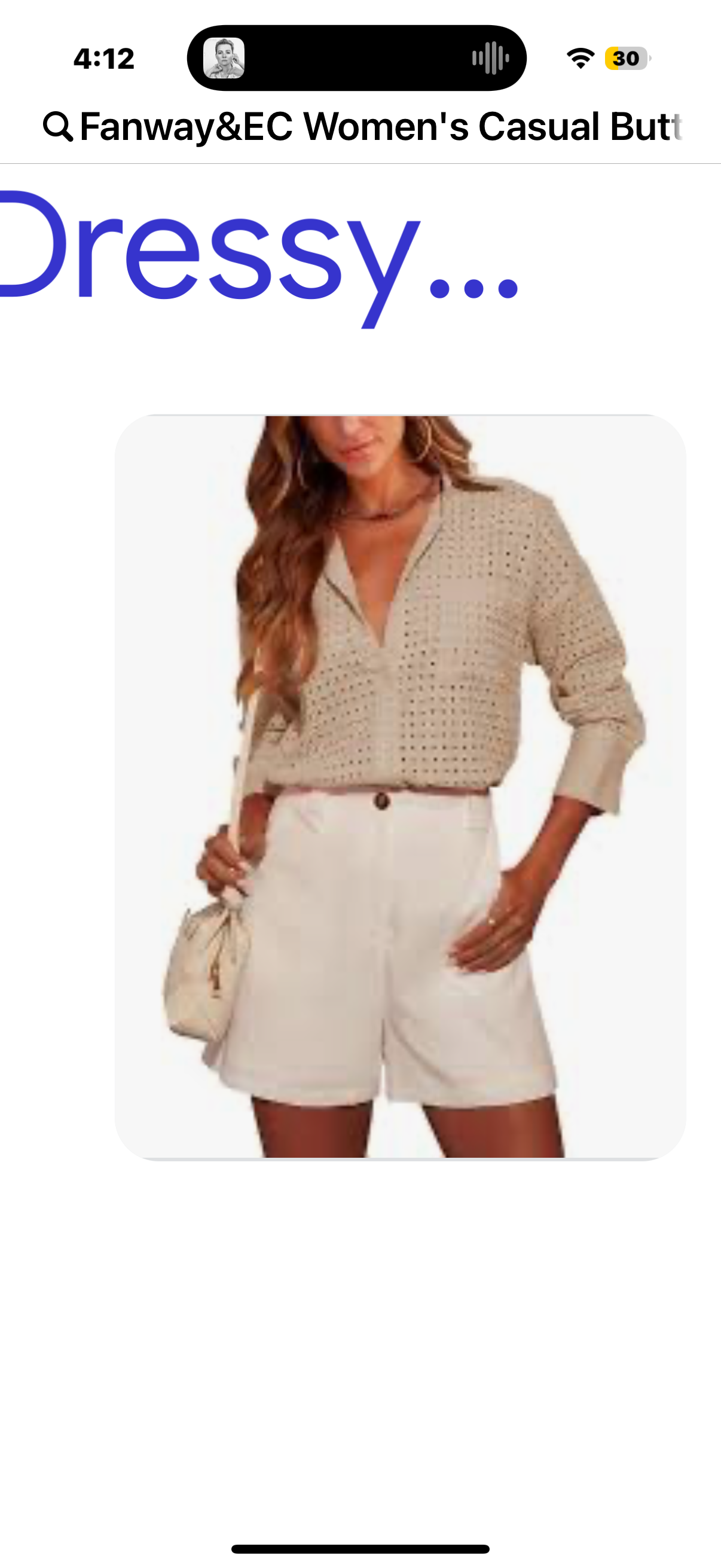 Fanway&EC Women's Casual Button Down Shirts Dressy Hollow Out Long Sleeve Blouses Tops with Pockets Apricot, (Size X-Large)