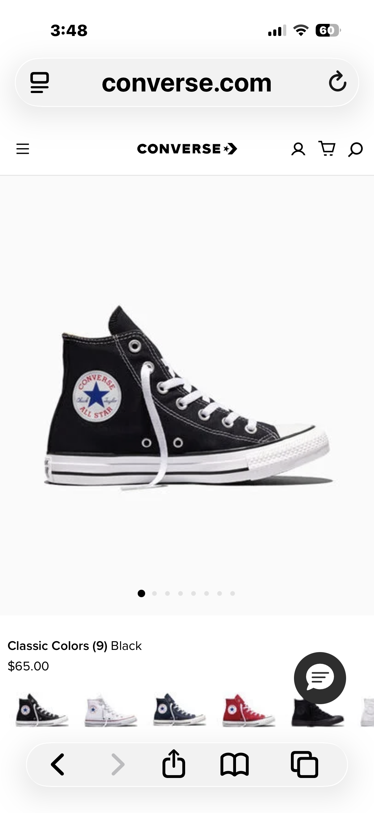 Converse Unisex Adult Chuck Taylor All Star High Top Sneaker (Size 9.5 Mens, 11.5 Women’s ) Black
