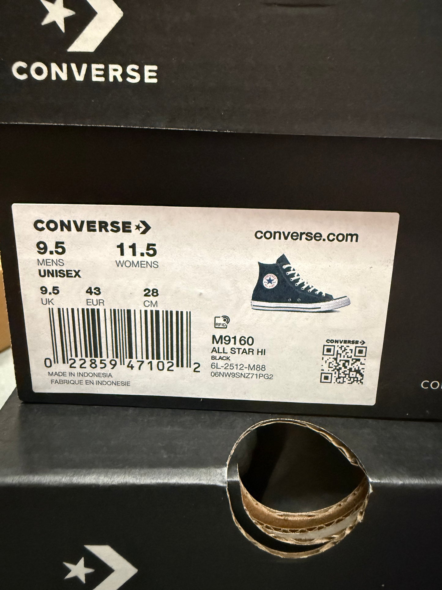 Converse Unisex Adult Chuck Taylor All Star High Top Sneaker (Size 9.5 Mens, 11.5 Women’s ) Black