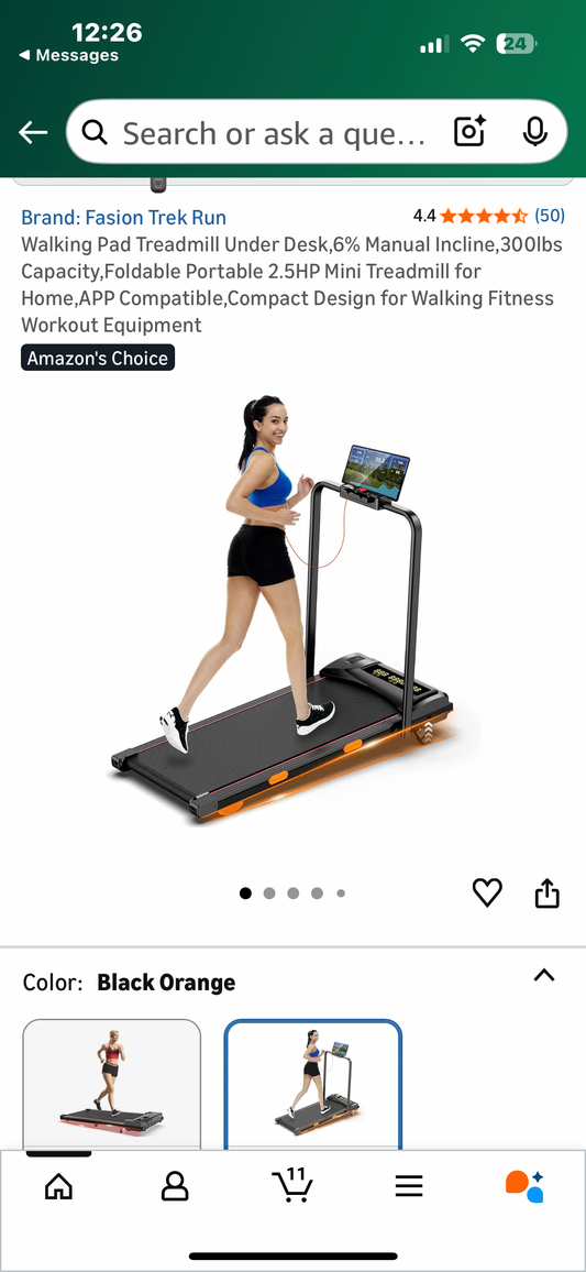 Walking Pad, 6% Manual Incline, 300lb Capacity, Foldable, Portable 2.5HP Mini Treadmill for Home, Office, Compact Design for Walking Fitness, Workout (W538)