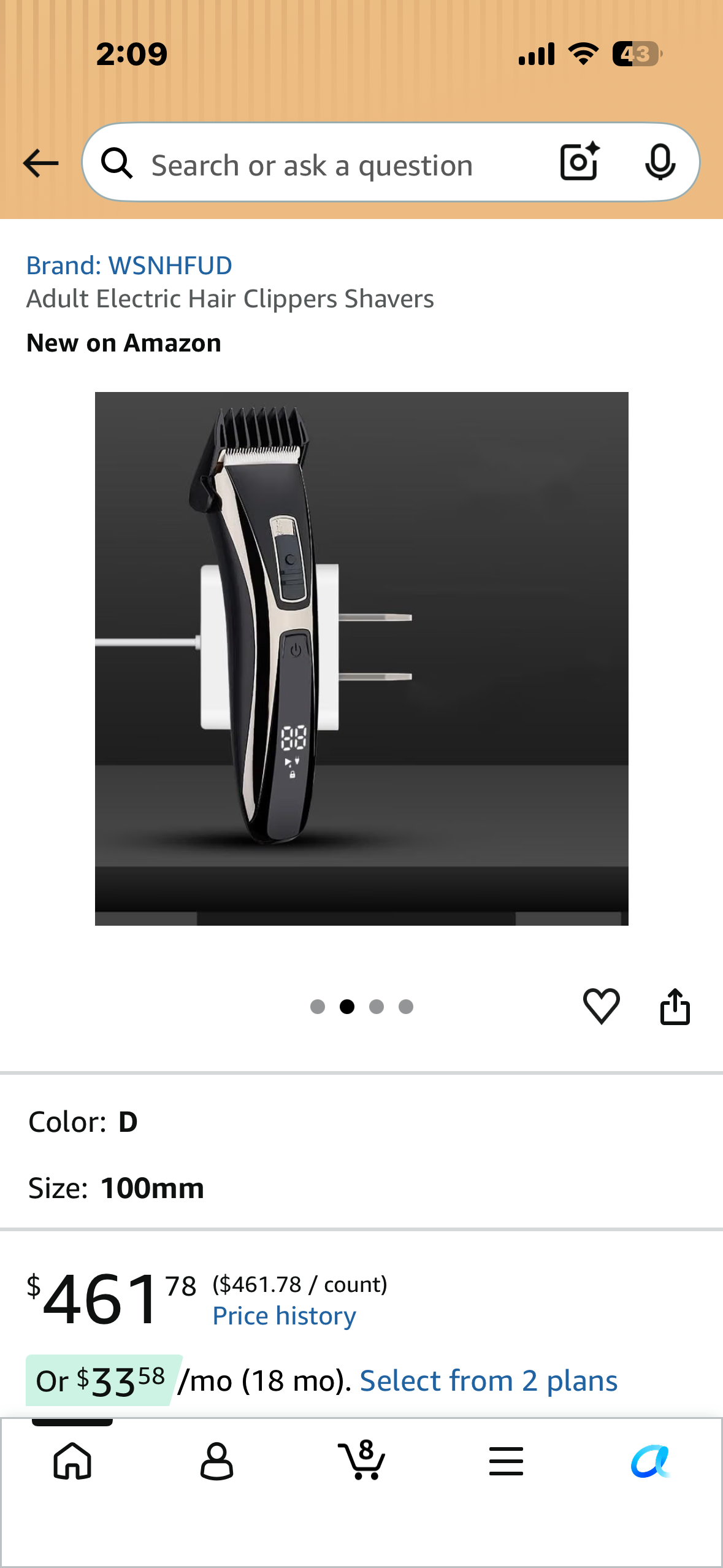 JOMARTO Cordless Hair Clippers Barber Kit Rechargeable LCD Display