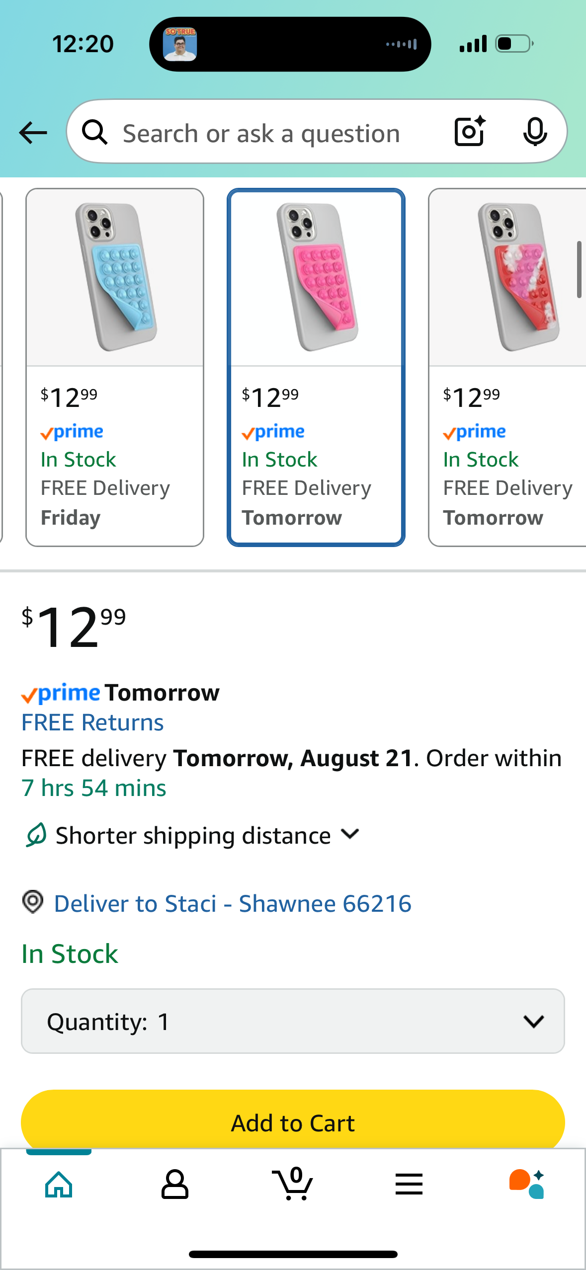 Suction Phone Case Mount, Sillicon Adhesive Phone Accessory for iPhone and Android, Hands-Free Fidget Toy Mirror Shower Phone Holder, Tiktok Videos and Selfies (Pink)