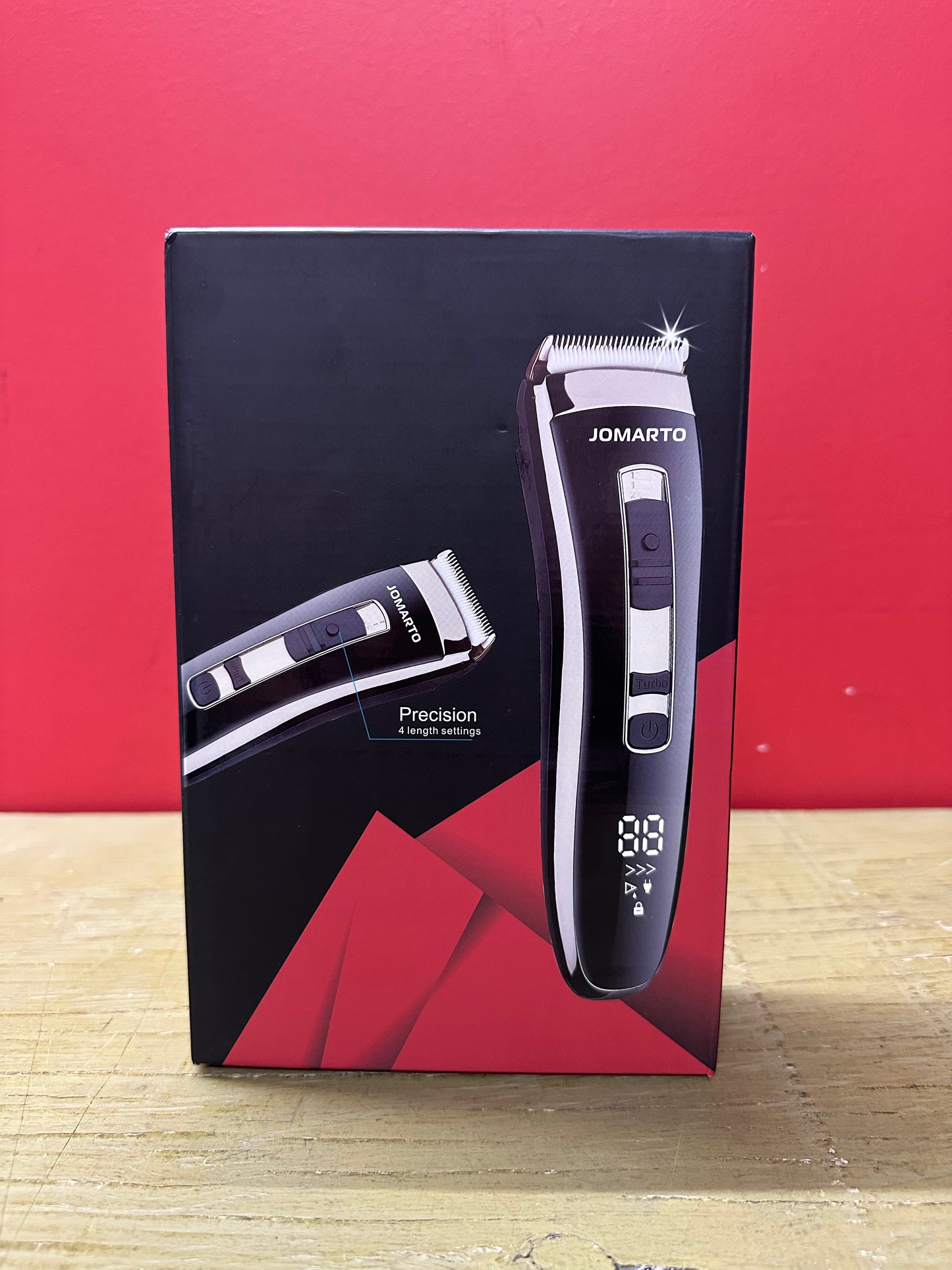 JOMARTO Cordless Hair Clippers Barber Kit Rechargeable LCD Display