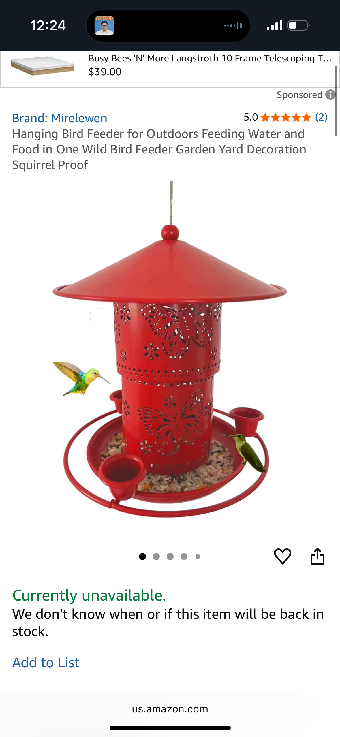 Hanging Bird Feeder for Outdoors Feeding Water and Food in One Wild Bird Feeder Garden Yard Decoration Squirrel Proof