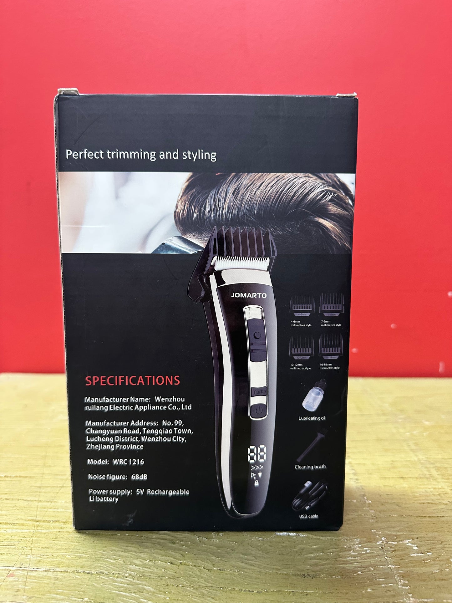 JOMARTO Cordless Hair Clippers Barber Kit Rechargeable LCD Display