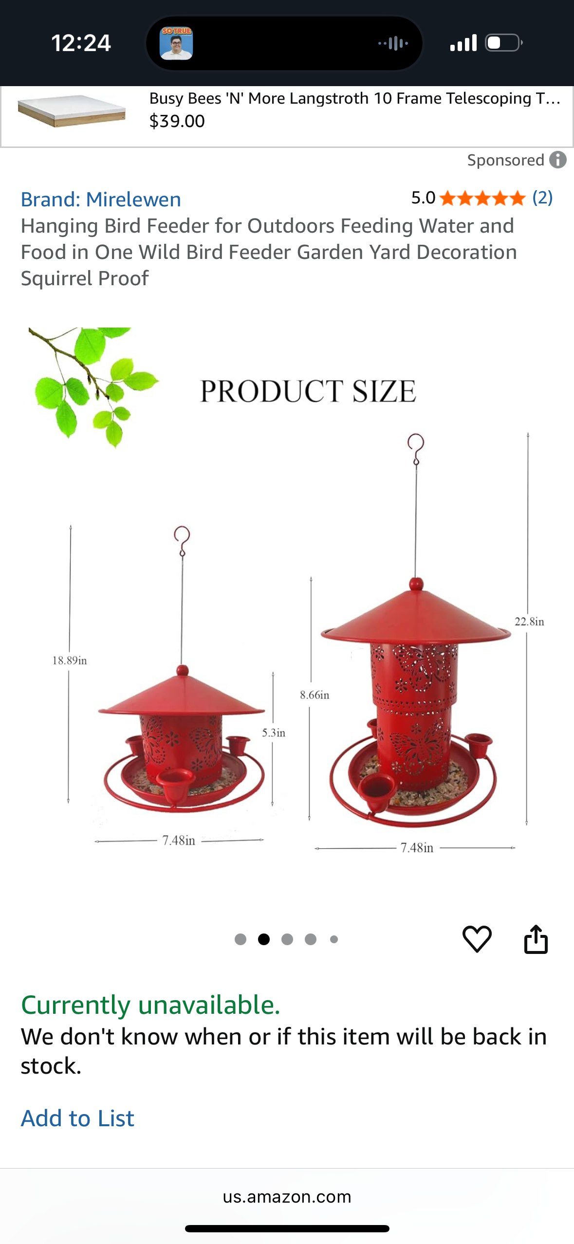 Hanging Bird Feeder for Outdoors Feeding Water and Food in One Wild Bird Feeder Garden Yard Decoration Squirrel Proof