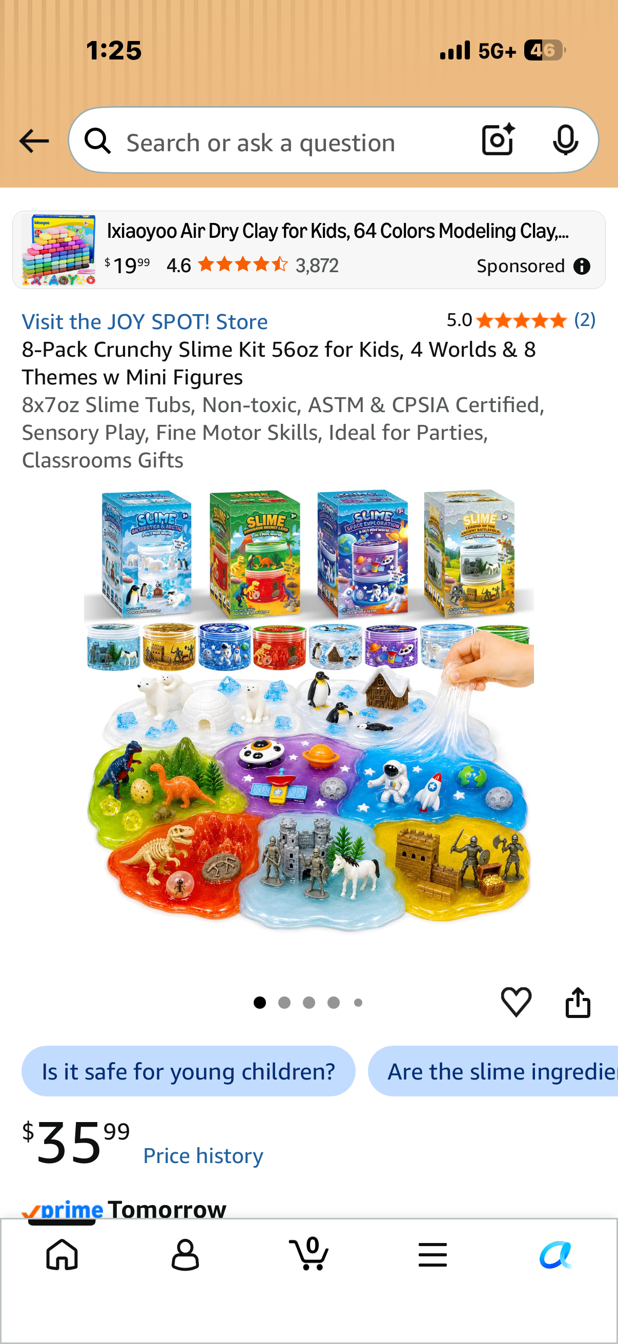 8-Pack Crunchy Slime Kit 56oz for Kids, 4 Worlds & 8 Themes w Mini Figures
8x7oz Slime Tubs, Non-toxic, ASTM & CPSIA Certified, Sensory Play, Fine Motor Skills, Ideal for Parties, Classrooms Gifts