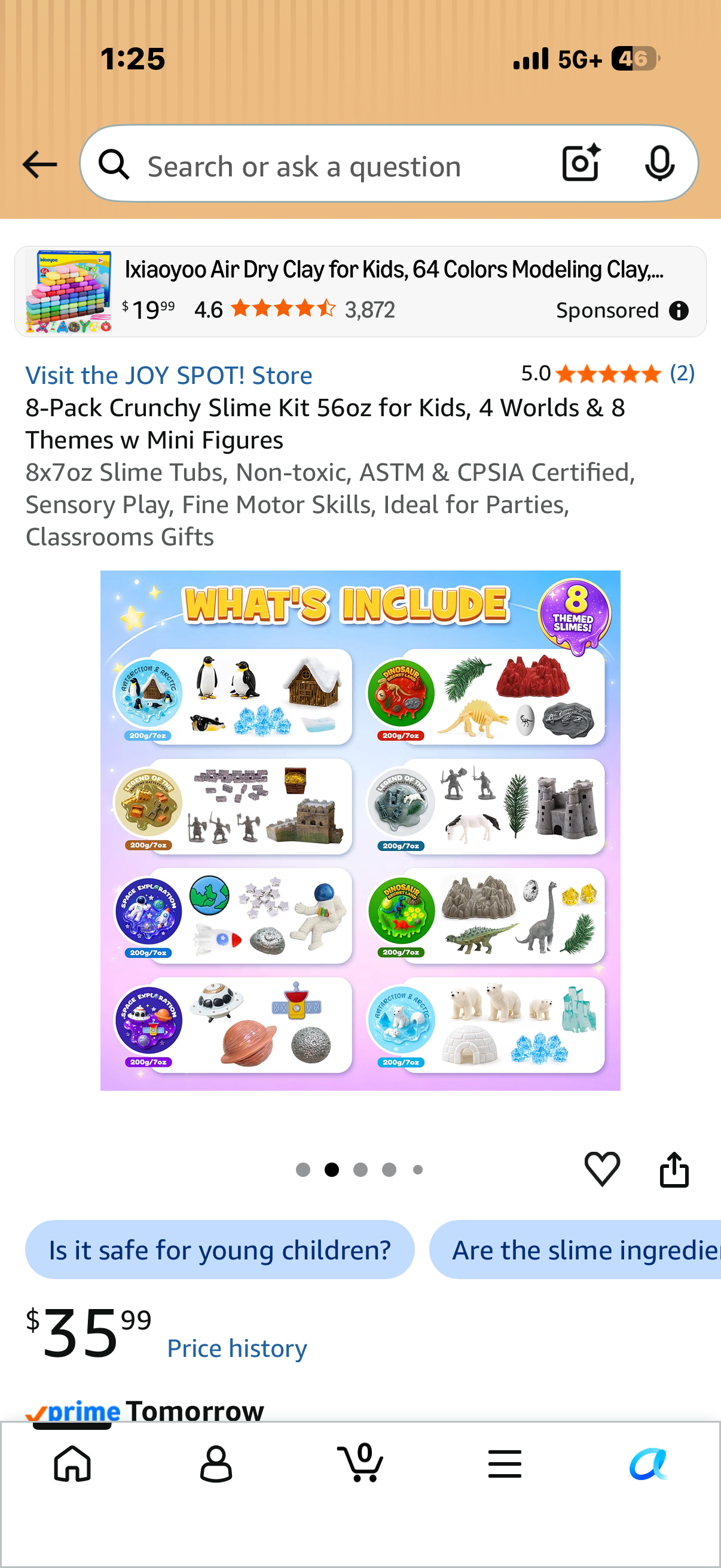 8-Pack Crunchy Slime Kit 56oz for Kids, 4 Worlds & 8 Themes w Mini Figures
8x7oz Slime Tubs, Non-toxic, ASTM & CPSIA Certified, Sensory Play, Fine Motor Skills, Ideal for Parties, Classrooms Gifts