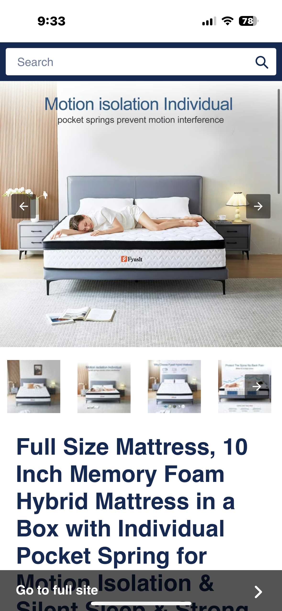 Full Size Mattress (B1038)