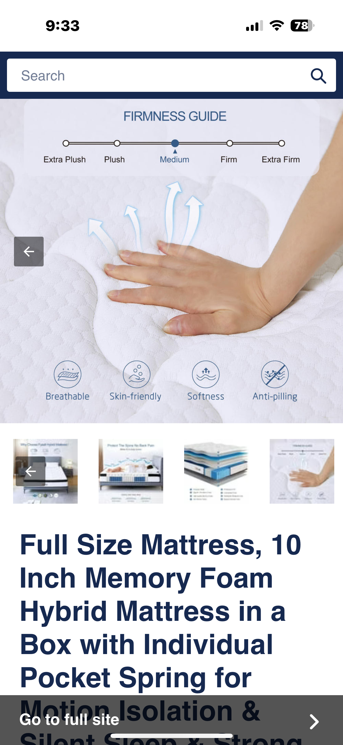 Full Size Mattress (B1038)