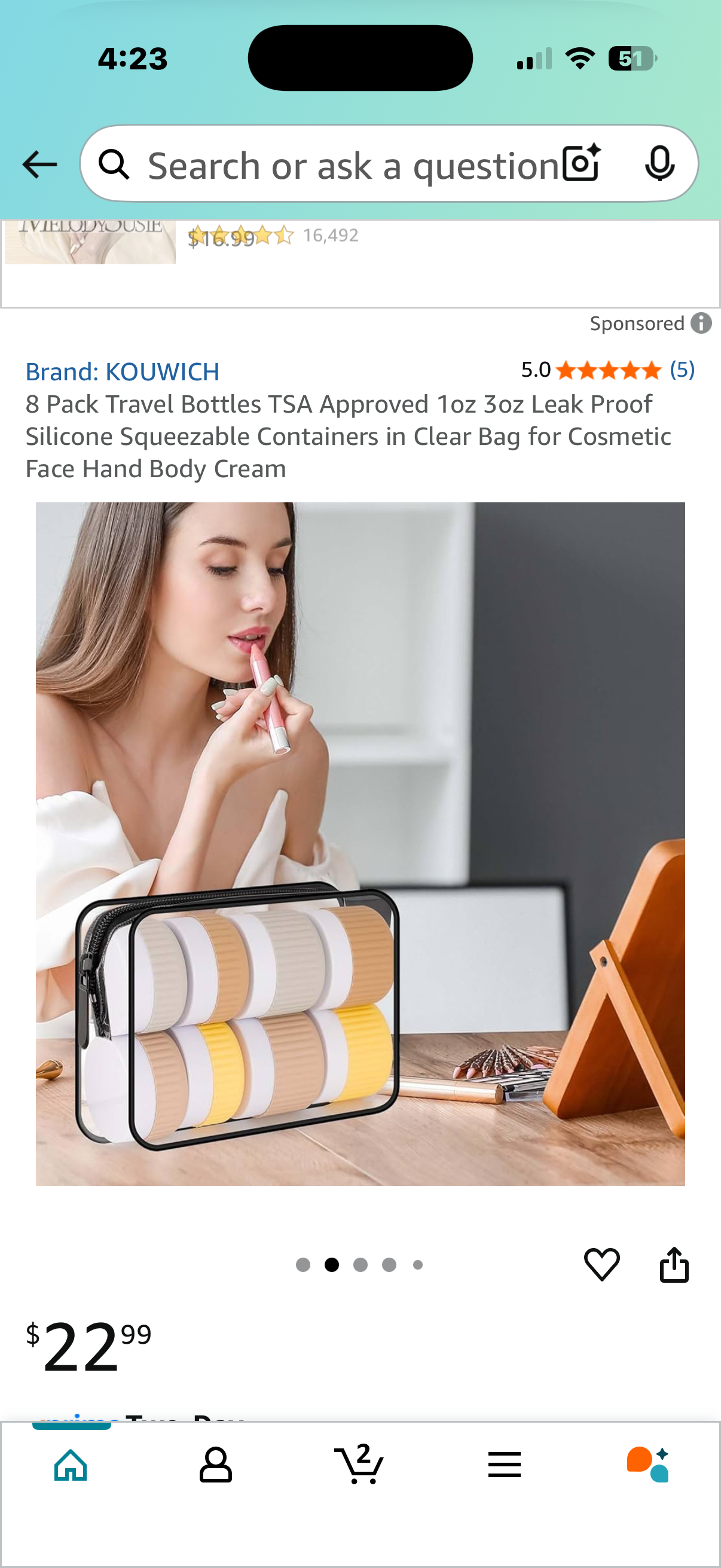 8 Pack Travel Bottles TSA Approved 1oz 3oz Leak Proof Silicone Squeezable Containers in Clear Bag for Cosmetic Face Hand Body Cream