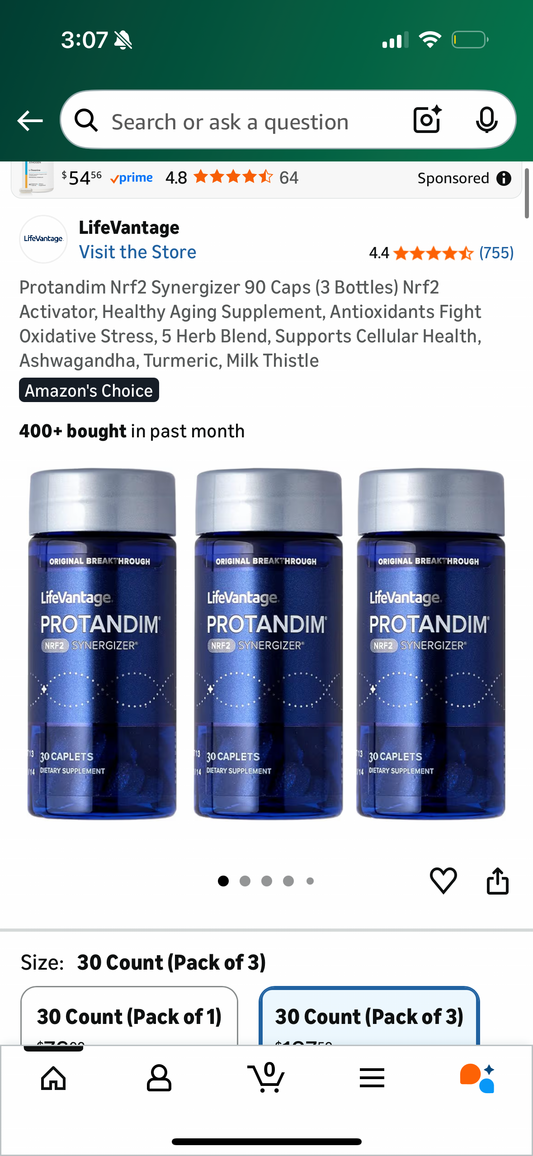 Protandim Nrf2 Synergizer 90 Caps (3 Bottles) Nrf2 Activator, Healthy Aging Supplement, Antioxidants Fight Oxidative Stress, 5 Herb Blend, Supports Cellular Health, Ashwagandha, Turmeric, Milk Thistle