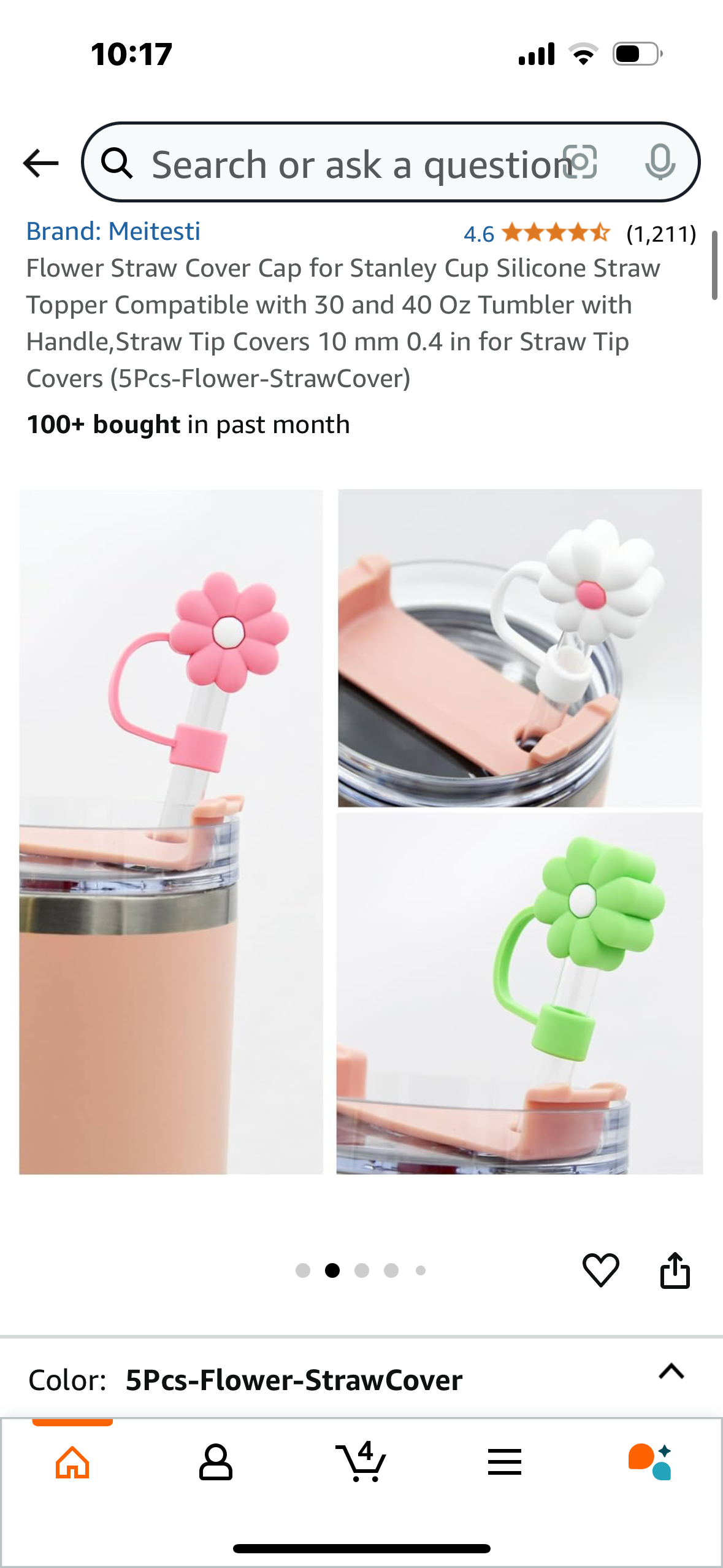 Stanley Straw Covers (Pastel Flowers)