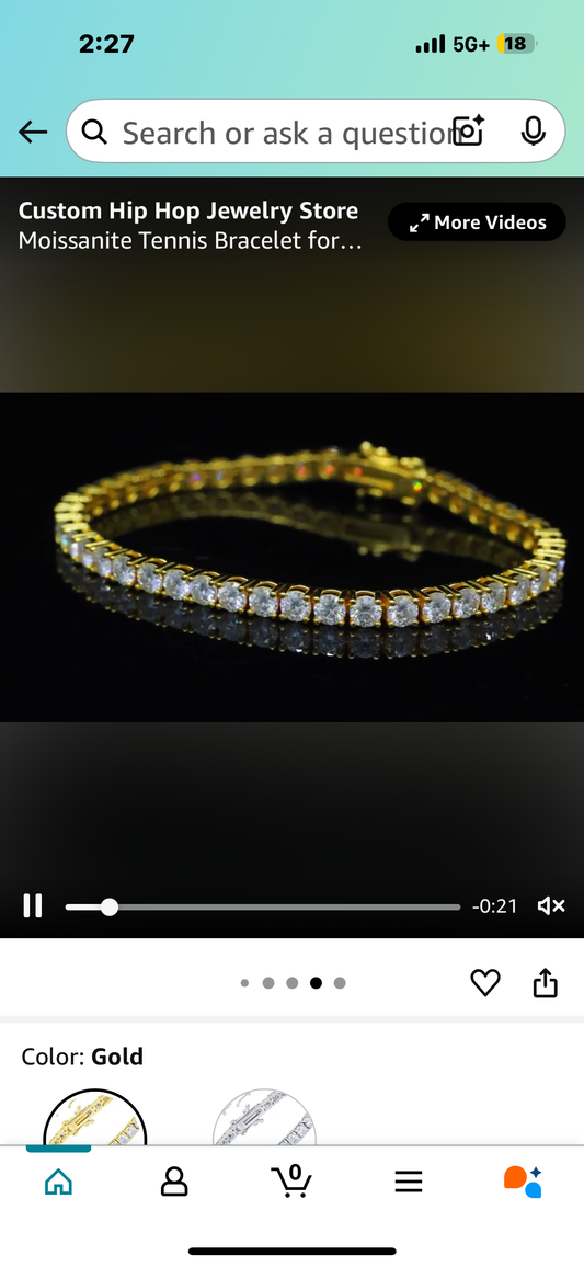 Moissanite Tennis Bracelet for Women Men White/Yellow Gold Plated S925 Sterling Silver D Color VVS1 Round Cut Moissanite Bracelets 7inch