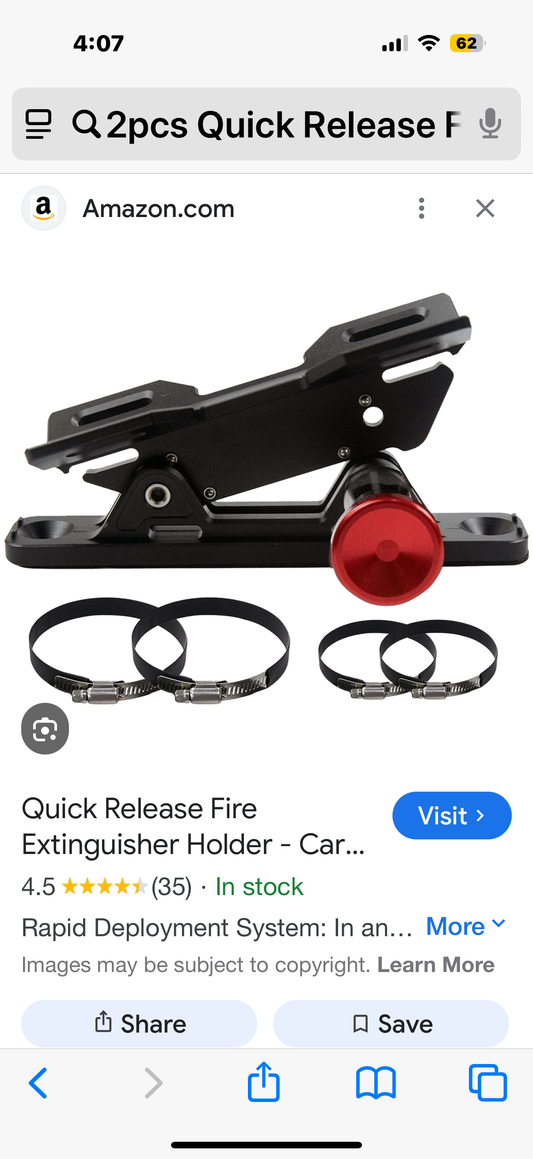 2pcs Quick Release Fire Extinguisher Mount Car Bracket Adjustable Utv fire Extinguisher Mount Roll Bar Fire Extinguisher Bracket Holder Compatible for Jeep Wrangler TJ JK Truck UTV ATV Semi