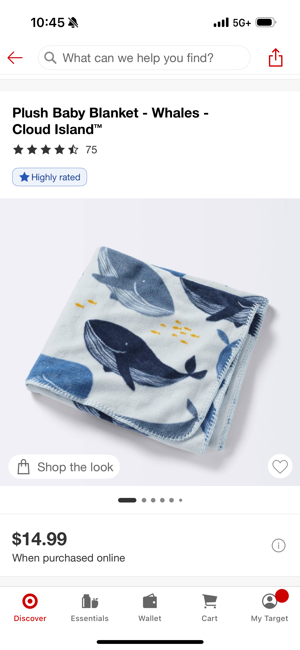 Plush Baby Blanket - Whales - Cloud Island™