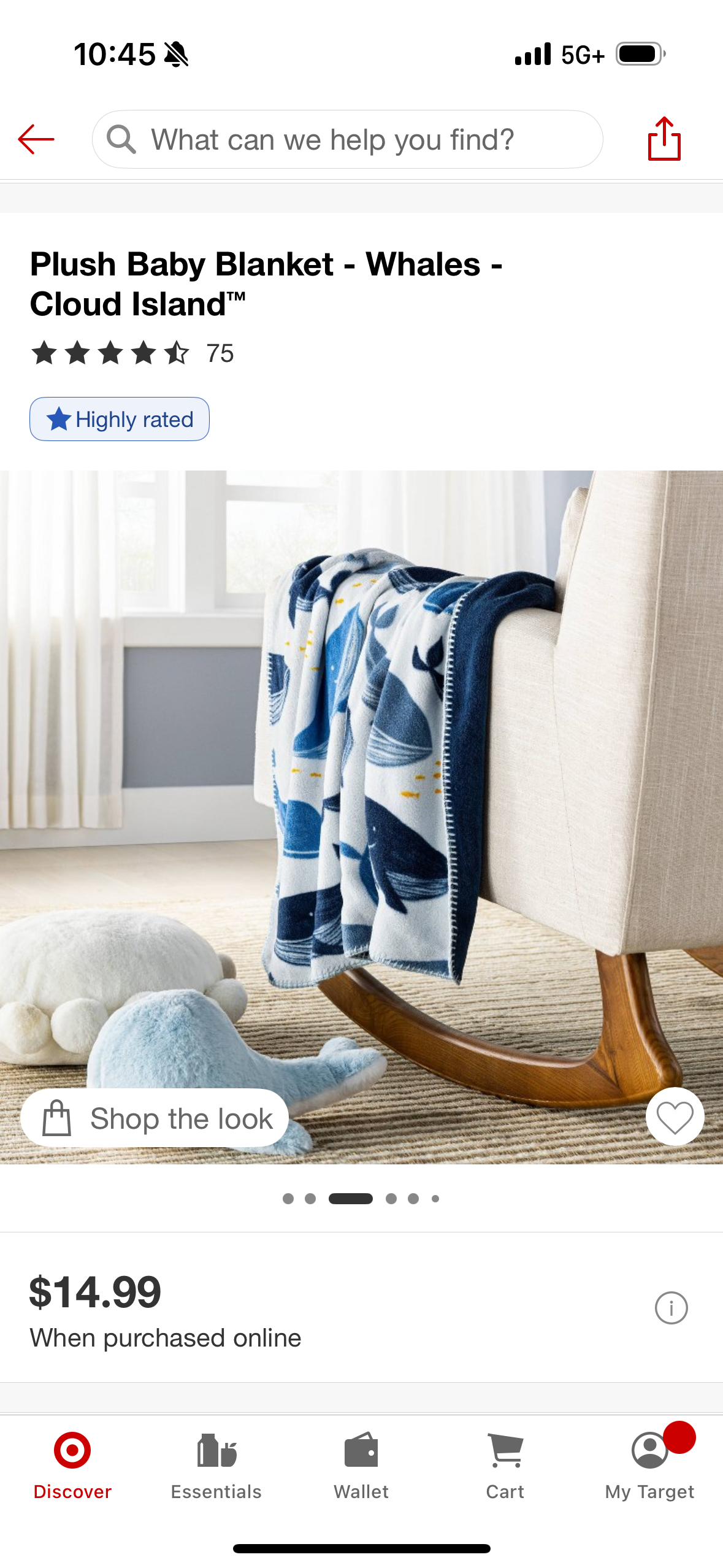 Plush Baby Blanket - Whales - Cloud Island™