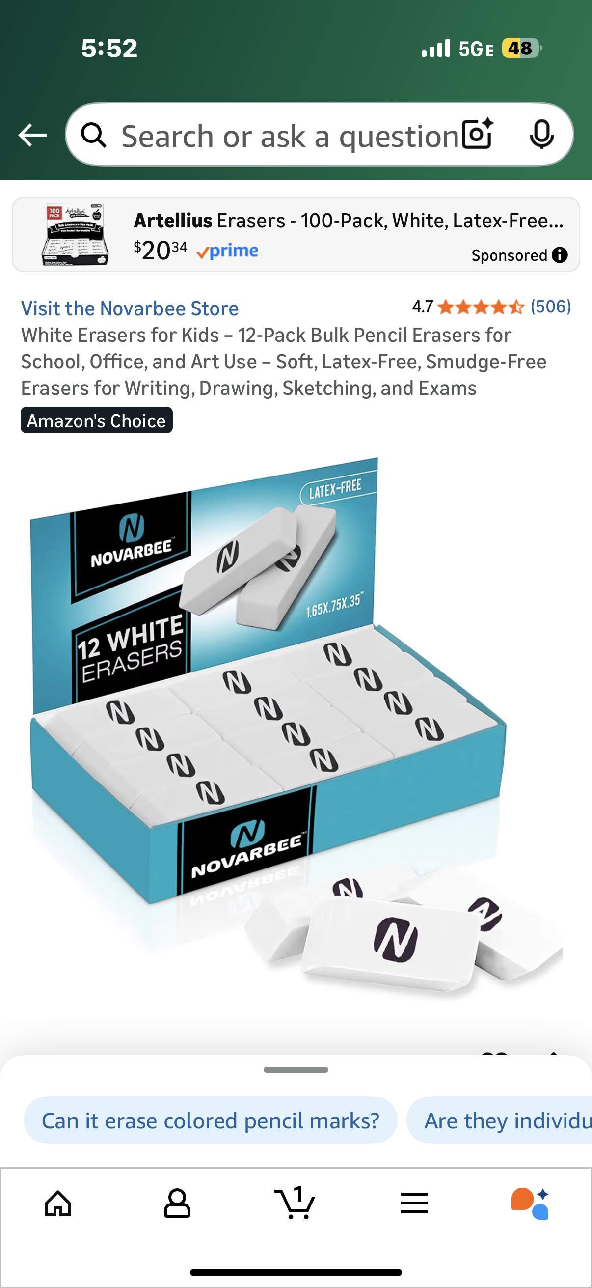 White Erasers for Kids – 12-Pack Bulk Pencil Erasers for School, Office, and Art Use – Soft, Latex-Free, Smudge-Free Erasers for Writing, Drawing, Sketching, and Exams