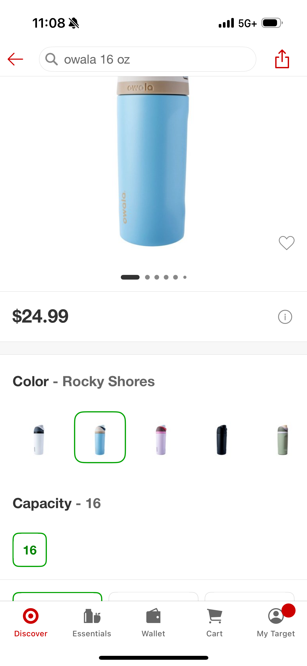 Owala 16oz Kids' FreeSip Stainless Steel Water Bottle - Rocky Shore