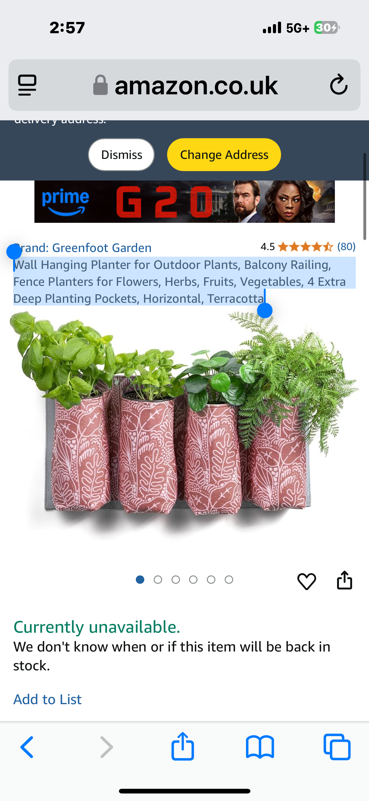 Wall Hanging Planter for Outdoor Plants, Balcony Railing, Fence Planters for Flowers, Herbs, Fruits, Vegetables, 4 Extra Deep Planting Pockets, Horizontal, Terracotta