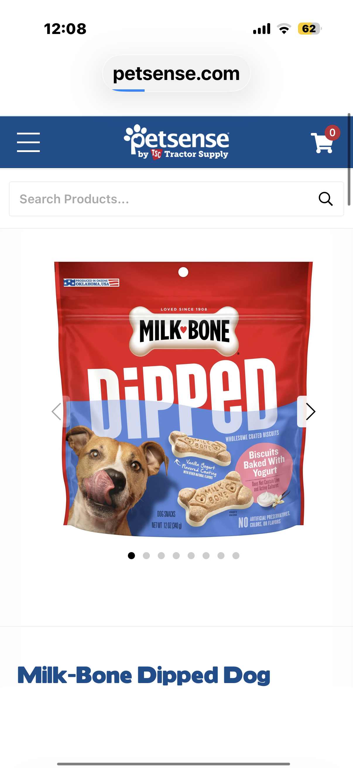 Milk-Bone 79100221608 12 oz Yogurt Dipped Dog Treats
