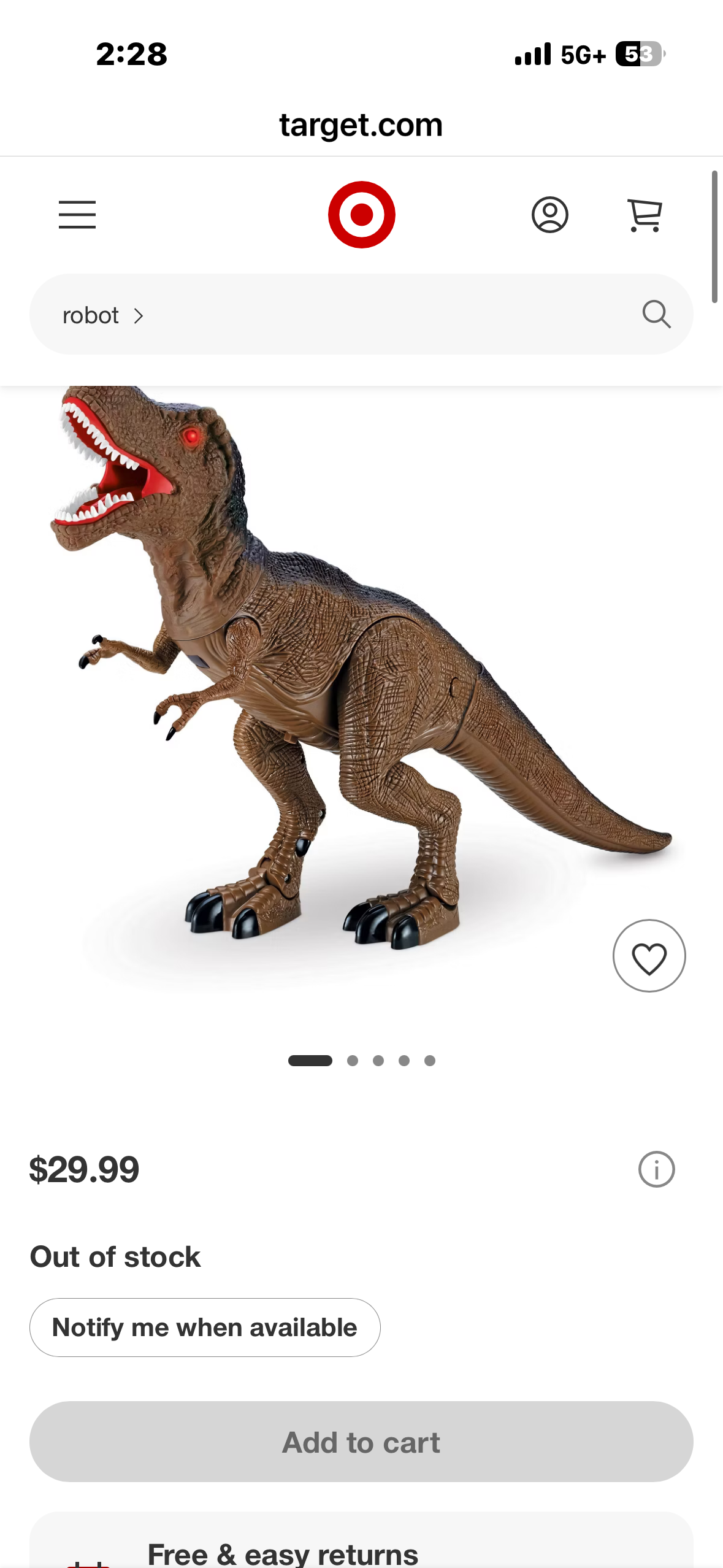 World Tech Toys Dino World T-Rex Electric Walking Dinosaur