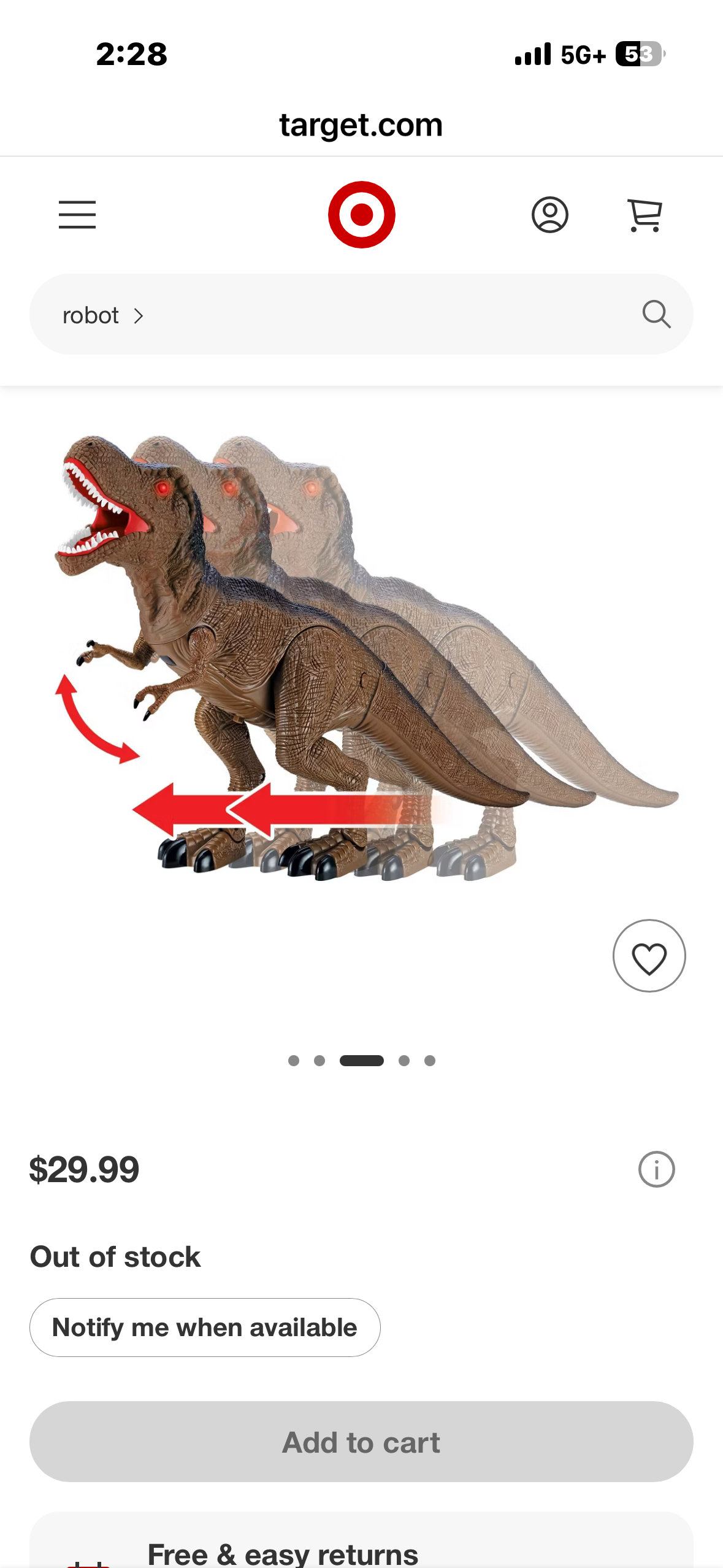World Tech Toys Dino World T-Rex Electric Walking Dinosaur