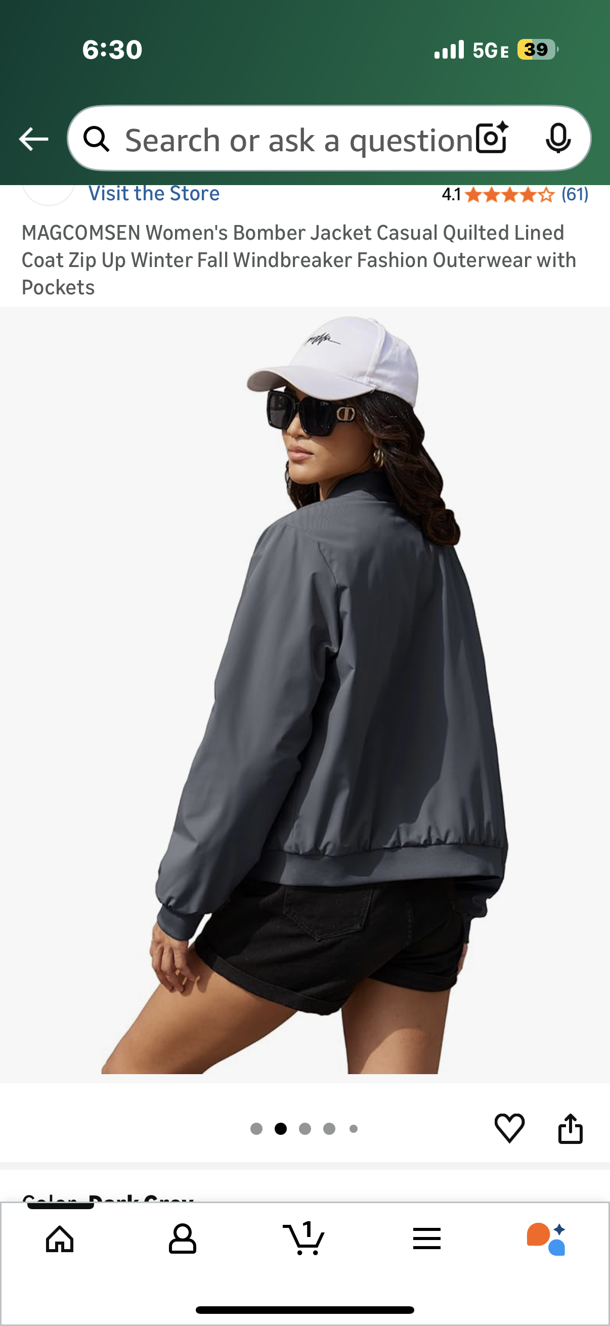 MAGCOMSEN Women's Bomber Jacket Casual Quilted Lined Coat Zip Up Winter Fall Windbreaker Fashion Outerwear with Pockets