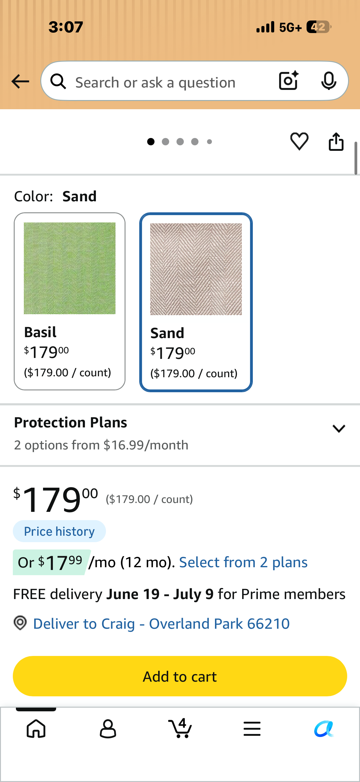 Baby Tula Linen Panel Free-to-Grow Baby Carrier - Adjustable, Comfortable, Newborn to Toddler Carrier - Ergonomic Fit for 7lbs to 45lbs - Plant-Based Fabric - Back & Front Carry Options - Sand (Tan)