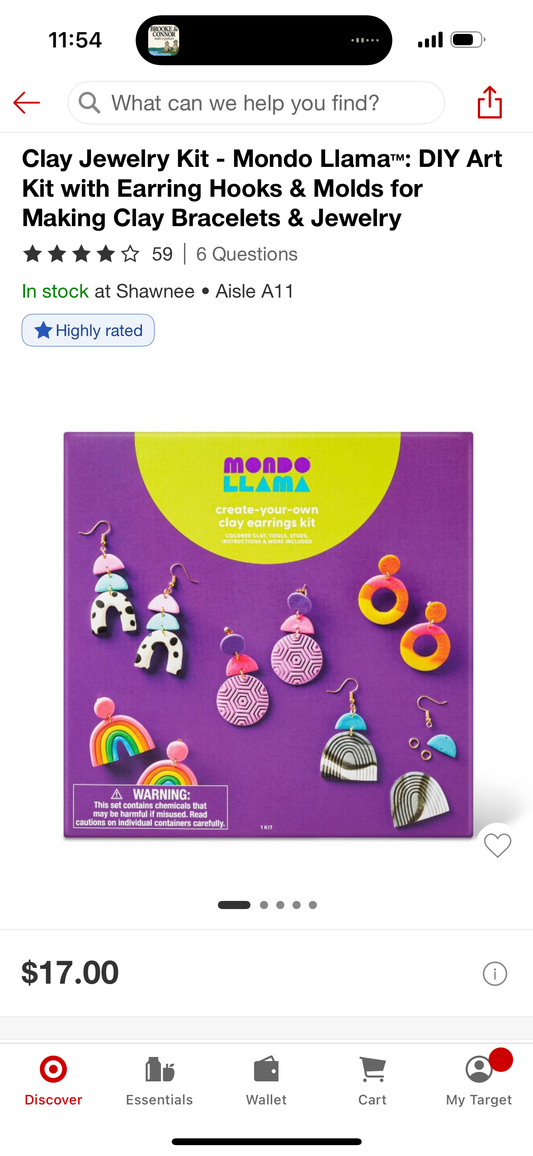 Clay Jewelry Kit - Mondo Llama™: DIY Art Kit with Earring Hooks & Molds for Making Clay Bracelets & Jewelry
