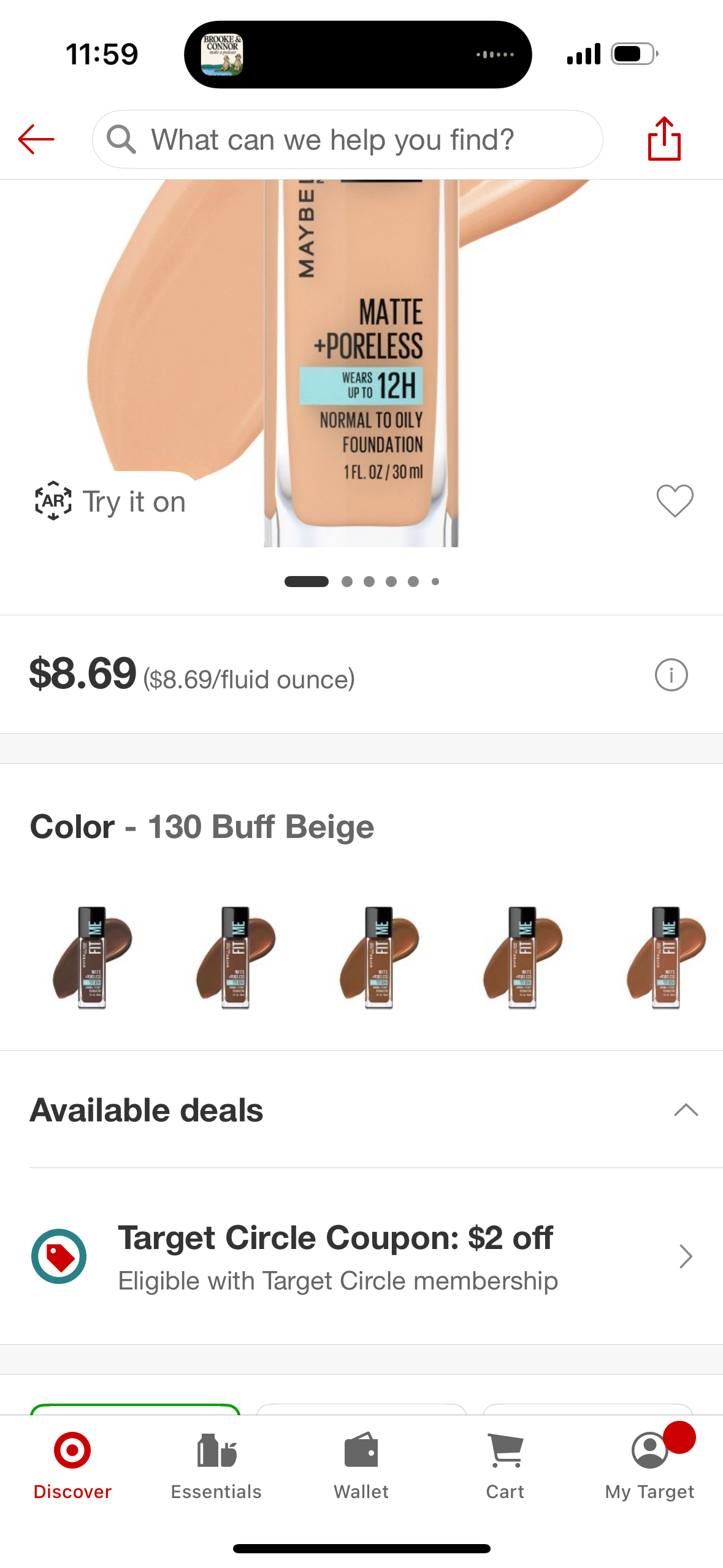 Maybelline Fit Me Matte + Poreless Oil Free Liquid Foundation - 1 fl oz - 130 Buff Beige - 1 fl oz