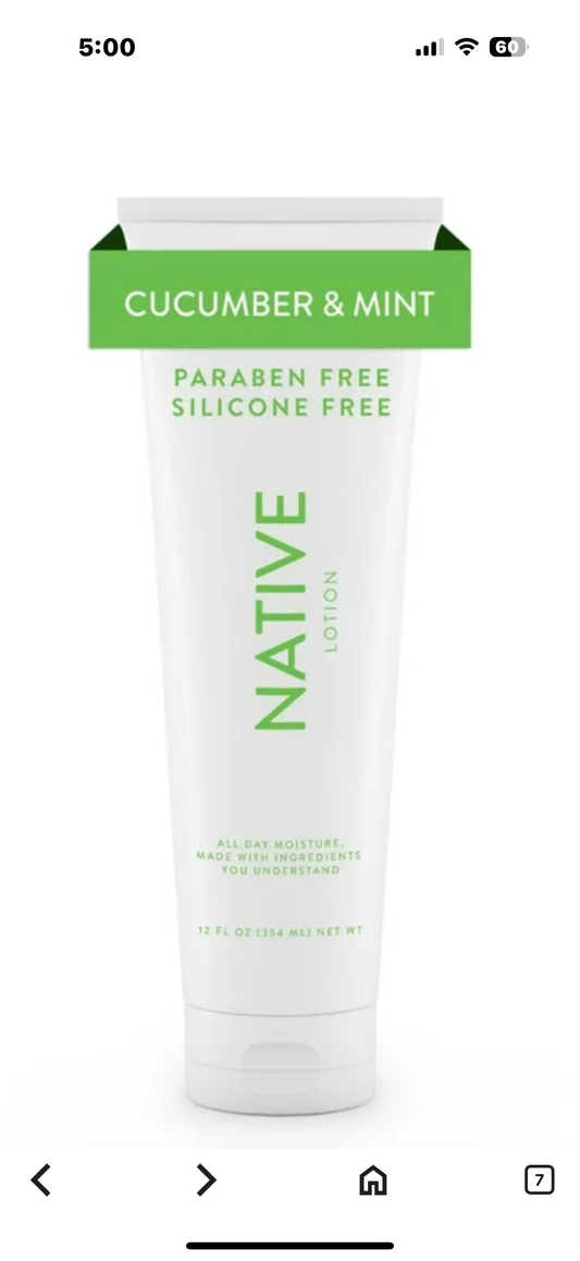 Native Cucumber and Mint Moisture Lotion