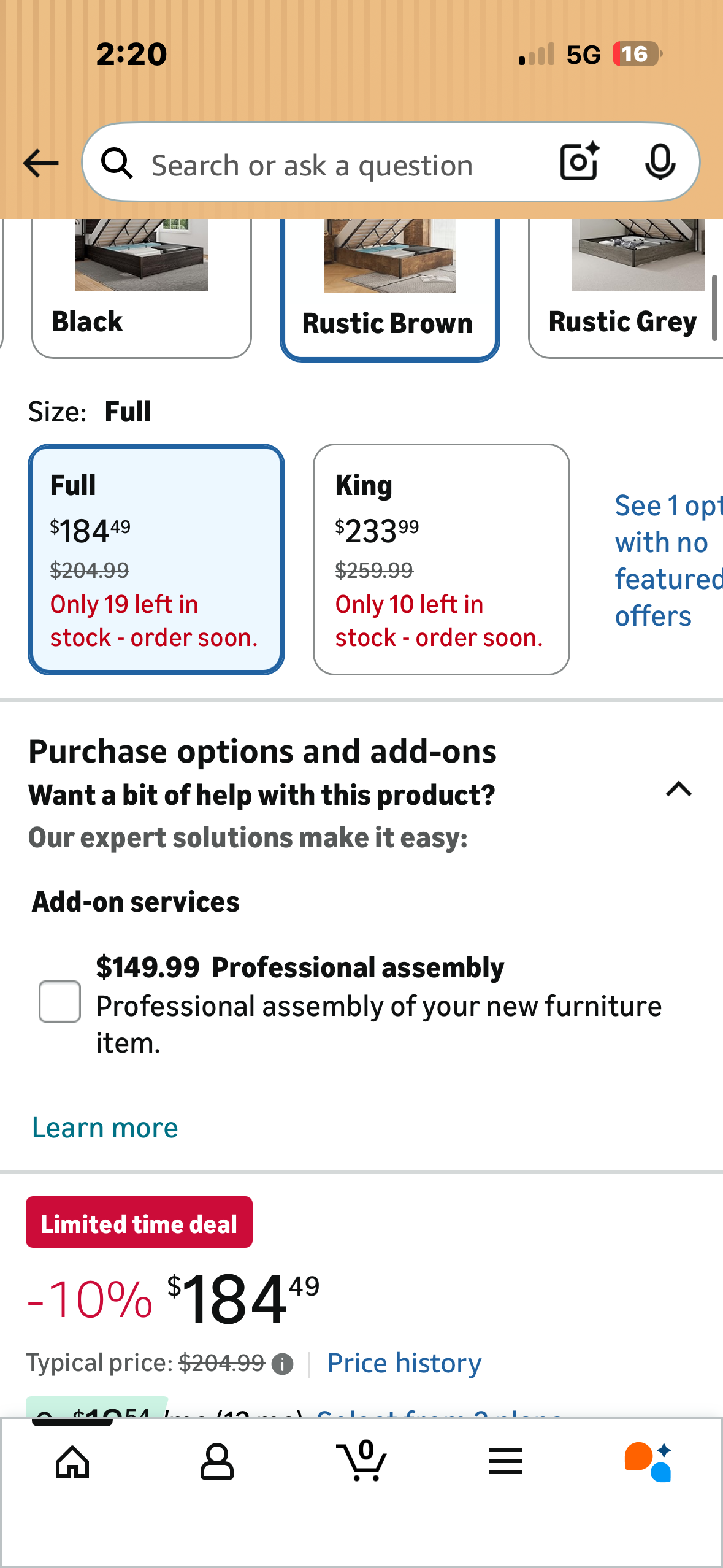 Mystery Full Size Lift Up Storage Bed, Wood Platform Bed Frame with Storage Headboard & Charging Station, No Box Spring Needed, Easy Assembly, Black (B1229)