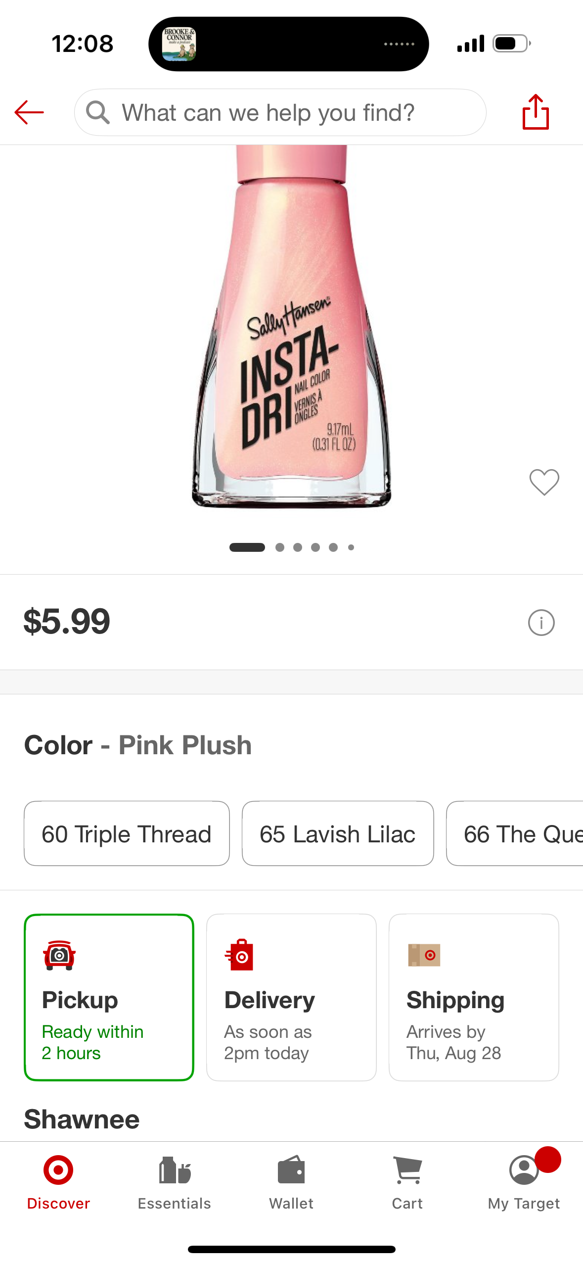 Sally Hansen Insta-Dri Nail Polish - Pink Plush - 0.31 fl oz