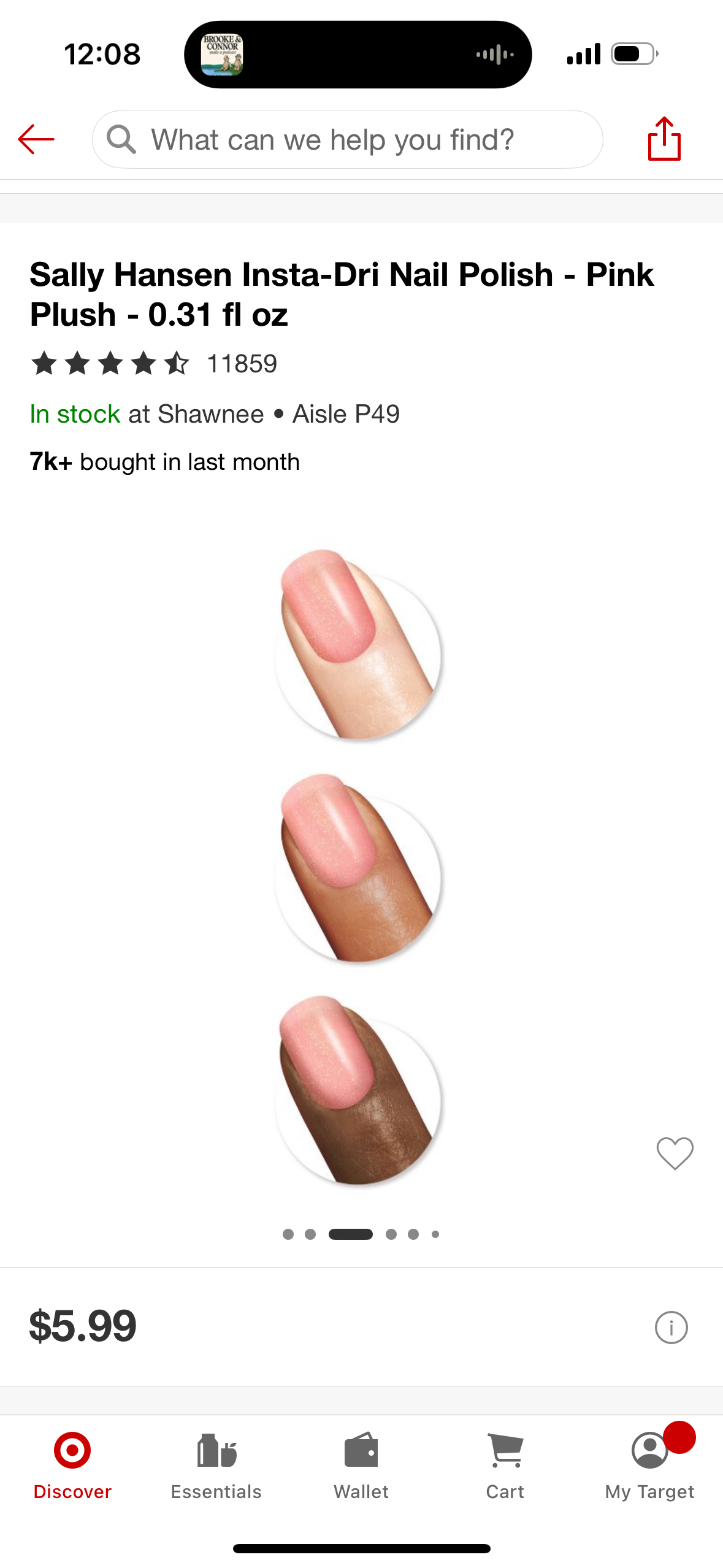 Sally Hansen Insta-Dri Nail Polish - Pink Plush - 0.31 fl oz