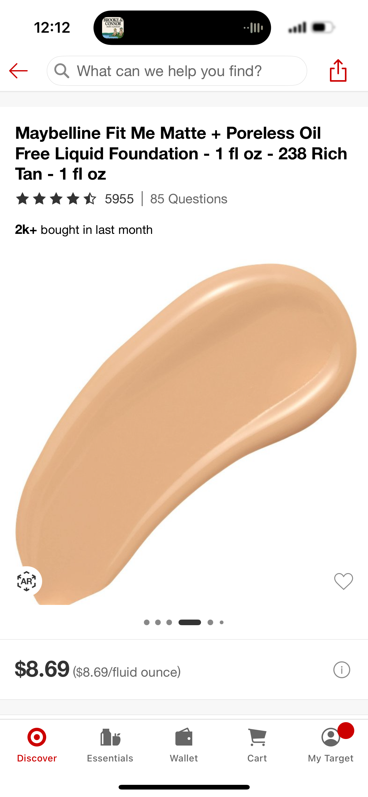Maybelline Fit Me Matte + Poreless Oil Free Liquid Foundation - 1 fl oz - 238 Rich Tan - 1 fl oz