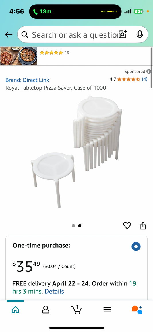 Royal Tabletop Pizza Saver, Case of 1000