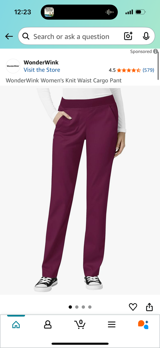 Women's Knit Waist Cargo Pant (Size Medium)