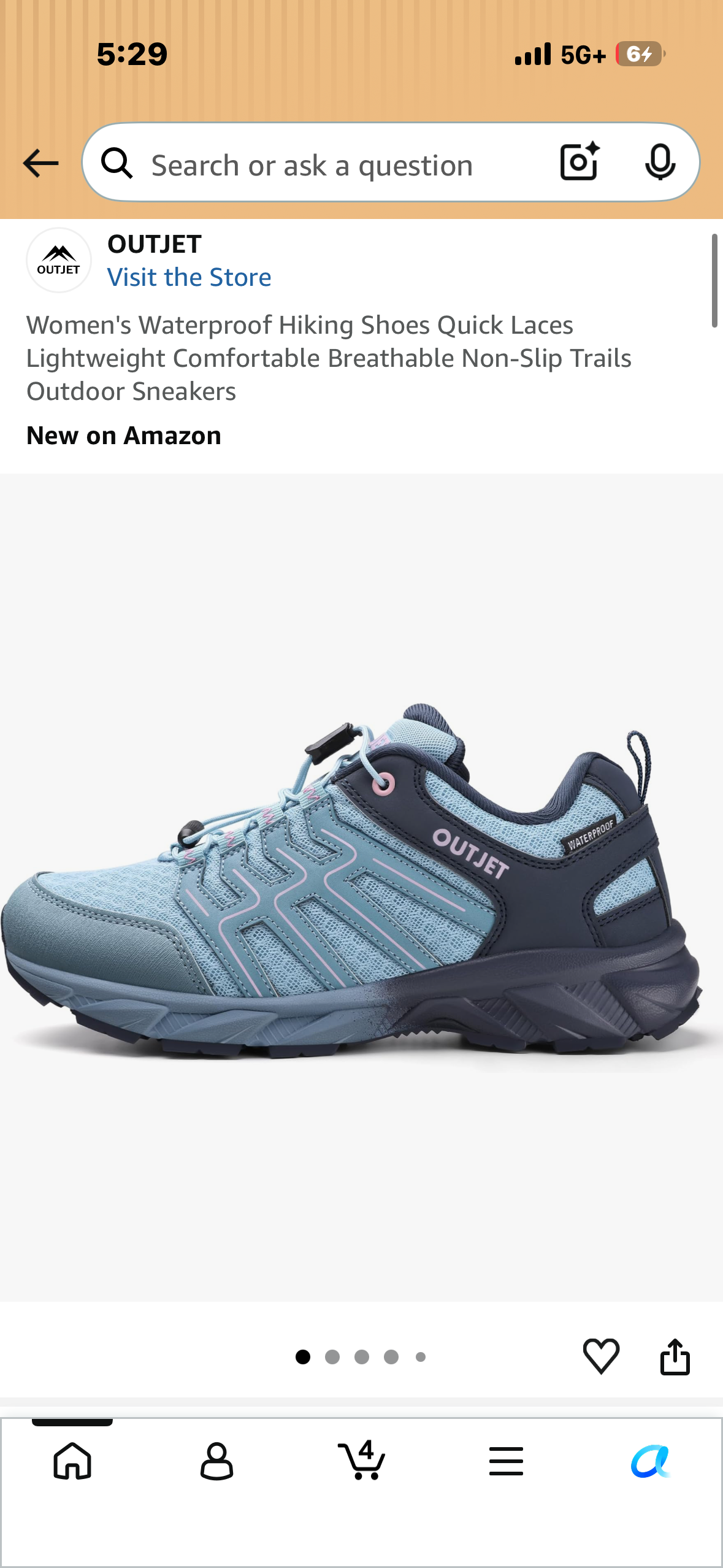 Women's Waterproof Hiking Shoes, Quick Laces, Lightweight, Comfortable, Breathable, Non-Slip Trail Sneakers (Size (W)9)